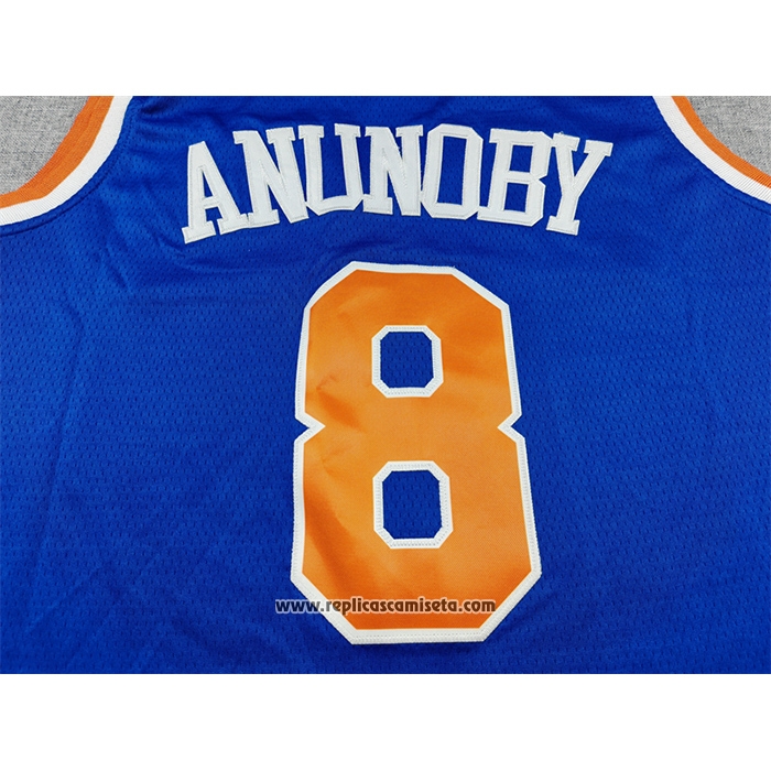 Camiseta New York Knicks Og Anunoby NO 8 Icon 2025-26 Azul